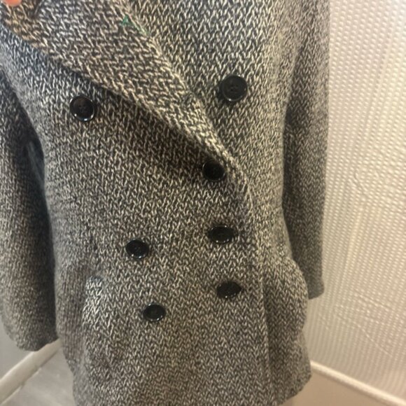 Women's Gray Hooded Peacoat - Picture 3 of 4